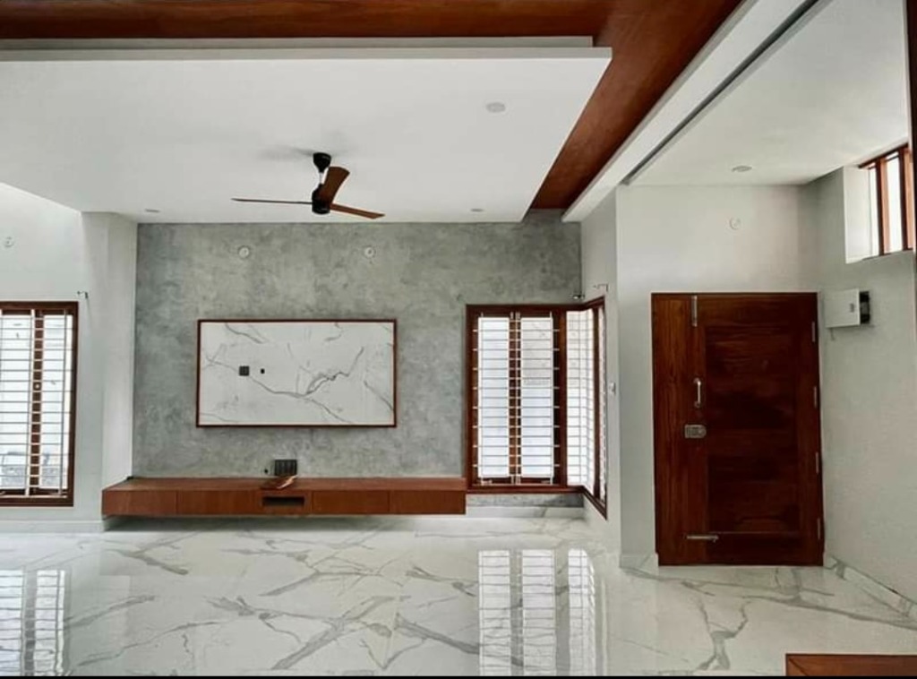Completed TV wall design